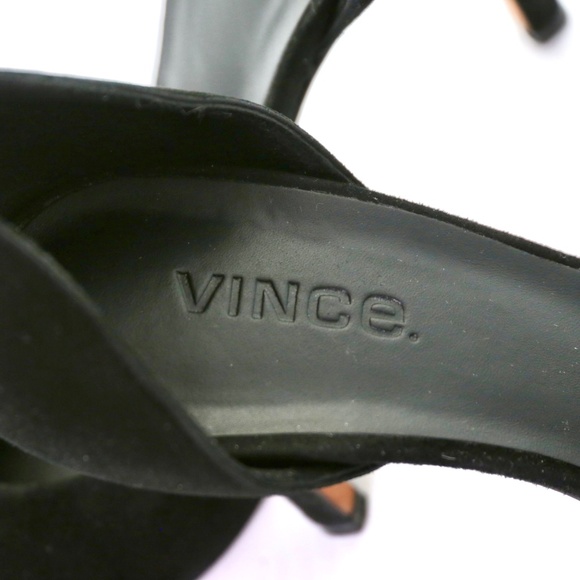 Vince Black Suede D’Orsay Pointy Toe Stiletto Pumps Shoes Womens 7.5M/38EU Italy - Picture 5 of 9